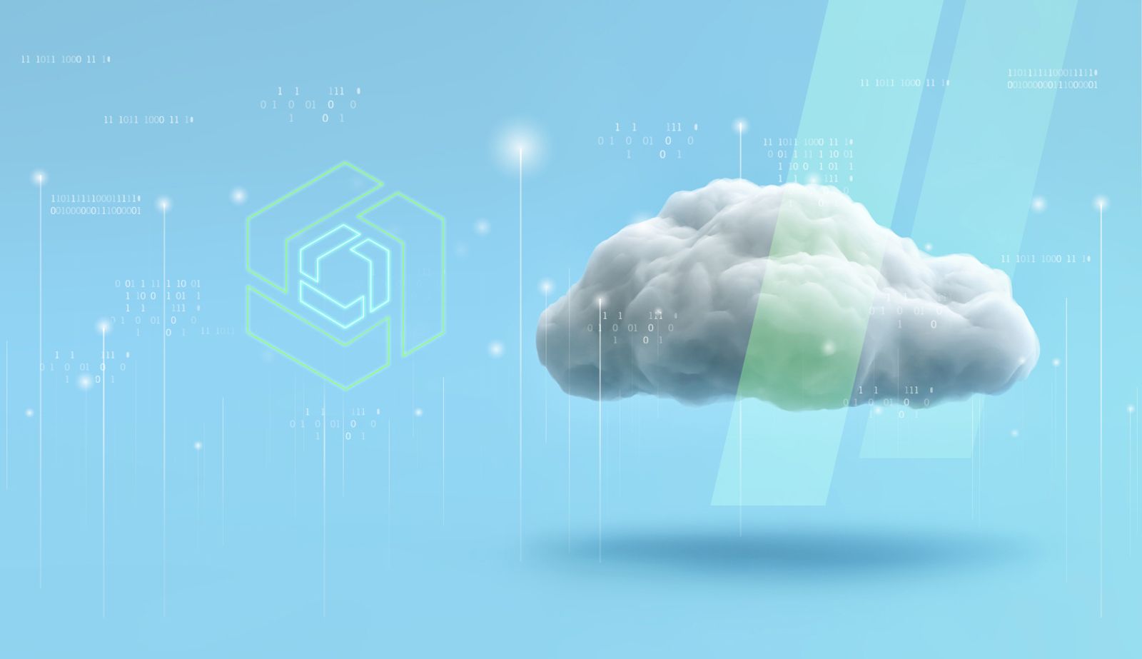 Cloud on blue